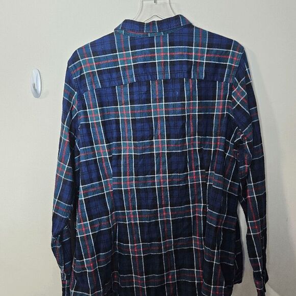 L.L Bean Slightly Fitted Flannel Long Sleeve Button Down Shirt 505501 Women’s Pl - Picture 4 of 4